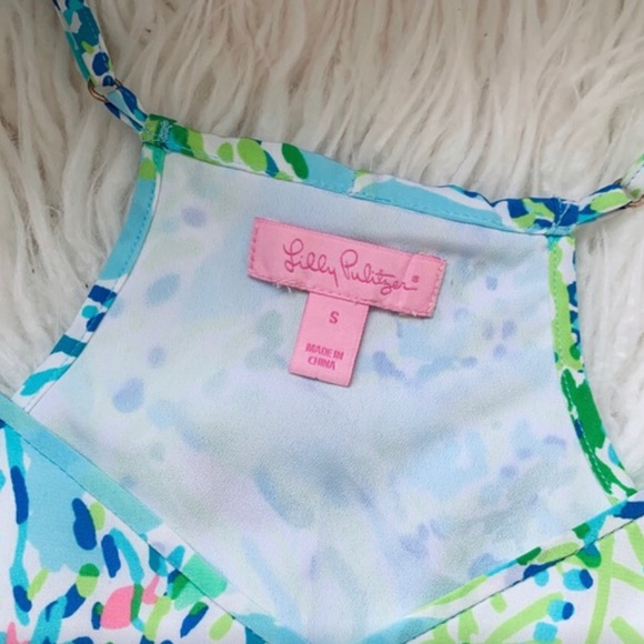 LILLY PULITZER dusk strappy silk slip dress blue - Picture 3 of 4